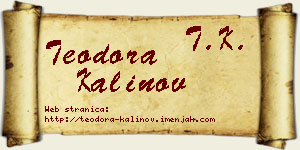 Teodora Kalinov vizit kartica